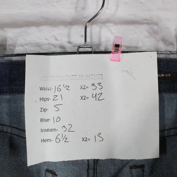 Michael Kors Blue Denim Slim Fit Medium Wash Parker Jeans Size 33 - Picture 10 of 10